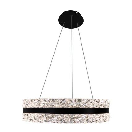 LED Dimmable crystal chandelier on a string LED/80W/230V 3000-6500K black + remote control
