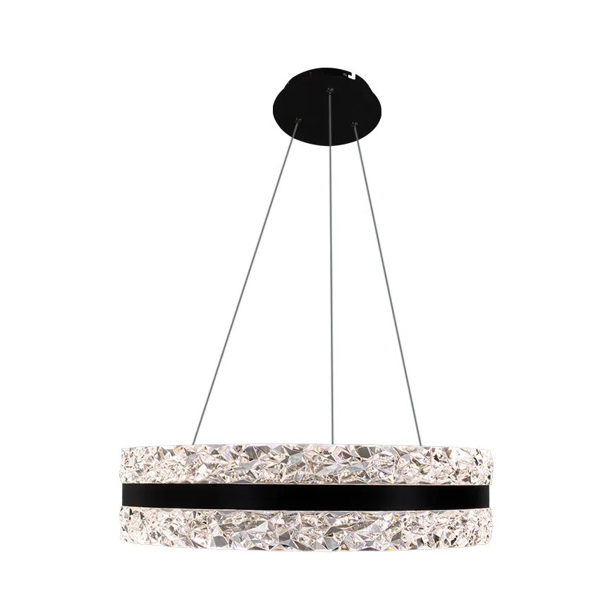 LED Dimmable crystal chandelier on a string LED/80W/230V 3000-6500K black + remote control