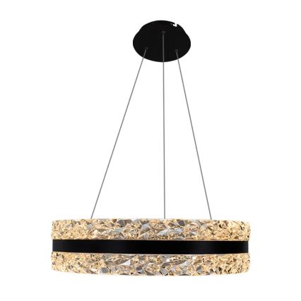 LED Dimmable crystal chandelier on a string LED/80W/230V 3000-6500K black + remote control