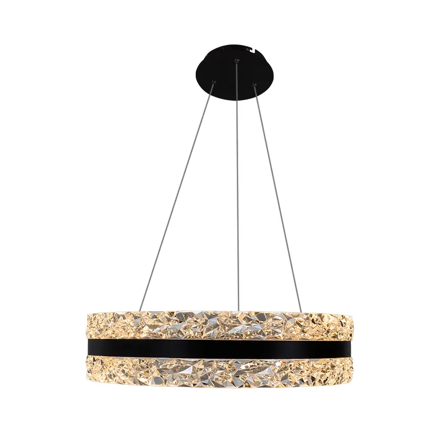 LED Dimmable crystal chandelier on a string LED/80W/230V 3000-6500K black + remote control
