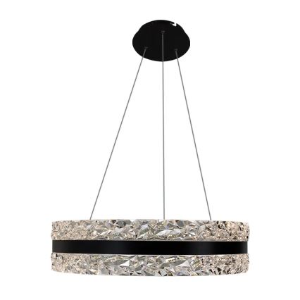 LED Dimmable crystal chandelier on a string LED/80W/230V 3000-6500K black + remote control