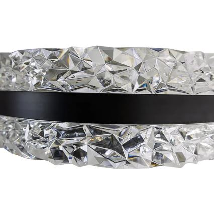 LED Dimmable crystal chandelier on a string LED/80W/230V 3000-6500K black + remote control