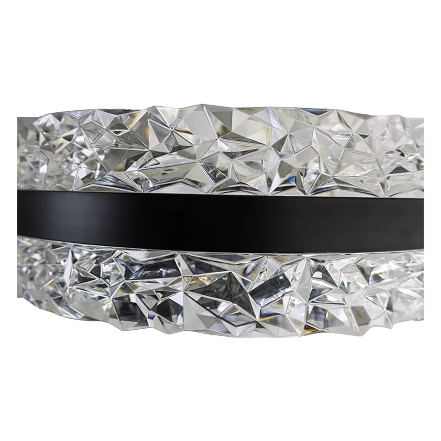 LED Dimmable crystal chandelier on a string LED/80W/230V 3000-6500K black + remote control