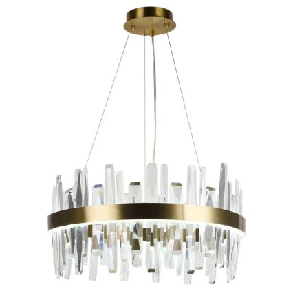 LED Dimmable crystal chandelier on a string LED/80W/230V 3000-6500K gold + remote control
