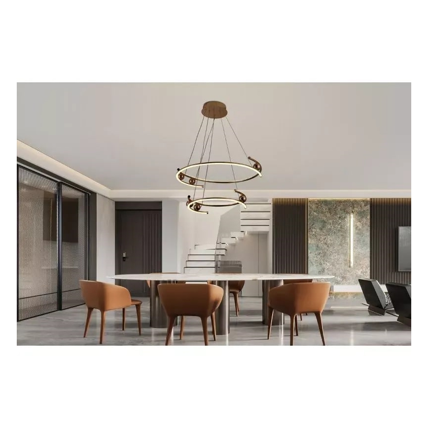 LED Dimmable chandelier on a string LED/80W/230V 3000-6500K d. 60 cm + remote control
