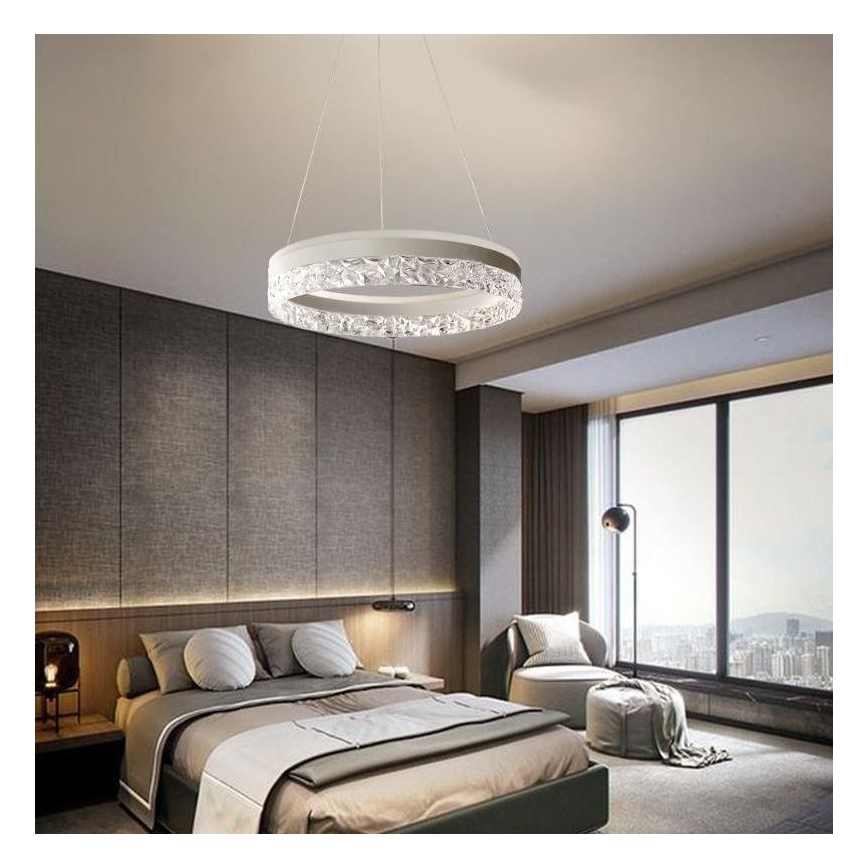 LED Dimmable chandelier on a string LED/80W/230V 3000-6500K white + remote control