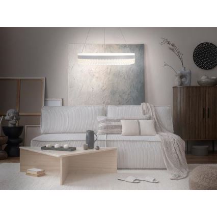 LED Dimmable crystal chandelier on a string LED/80W/230V 3000-6500K white + remote control