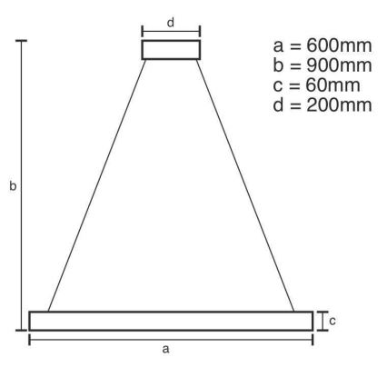LED Dimmable chandelier on a string LED/85W/230V 3000-6500K d. 60 cm + remote control