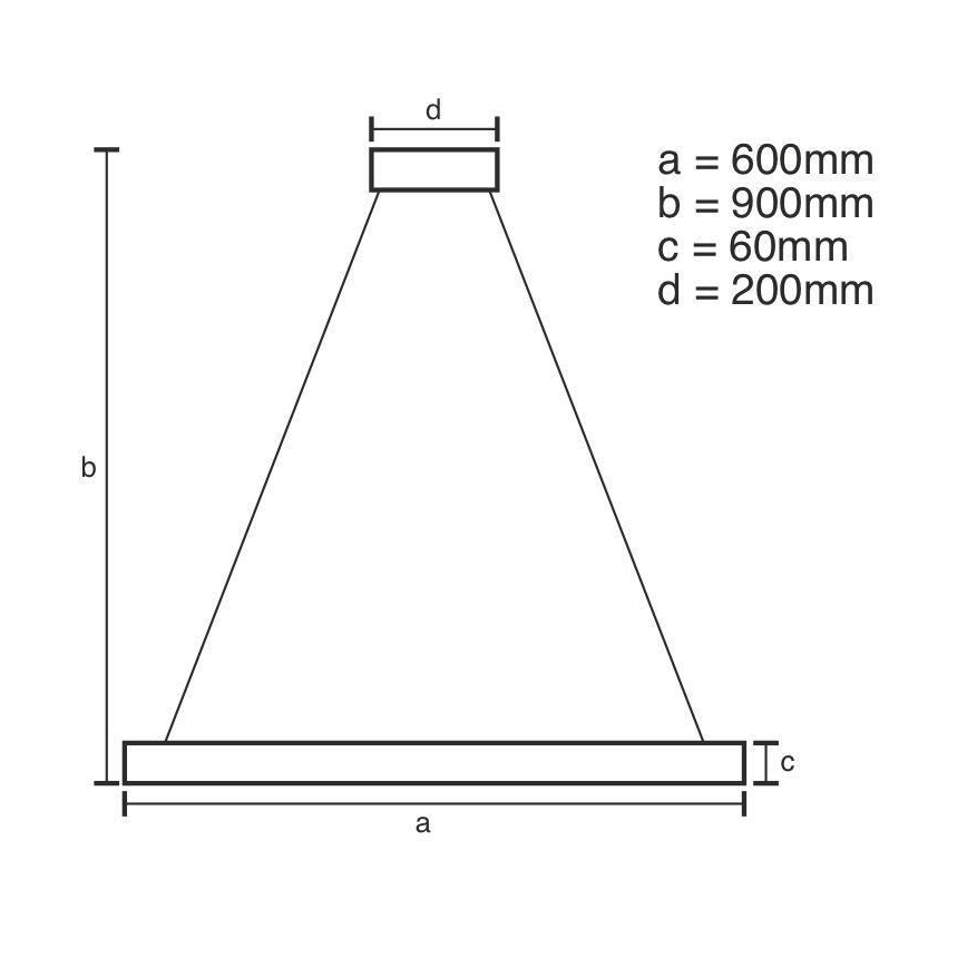 LED Dimmable chandelier on a string LED/85W/230V 3000-6500K d. 60 cm + remote control