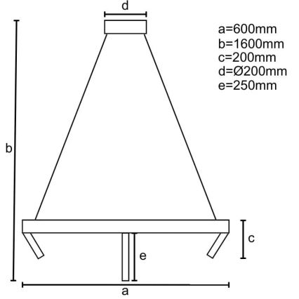 LED Dimmable chandelier on a string LED/85W/230V 3000-6500K + remote control