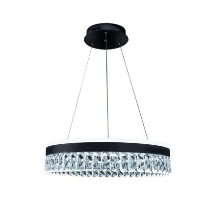 LED Dimmable crystal chandelier on a string LED/90W/230V 3000-6500K black + remote control