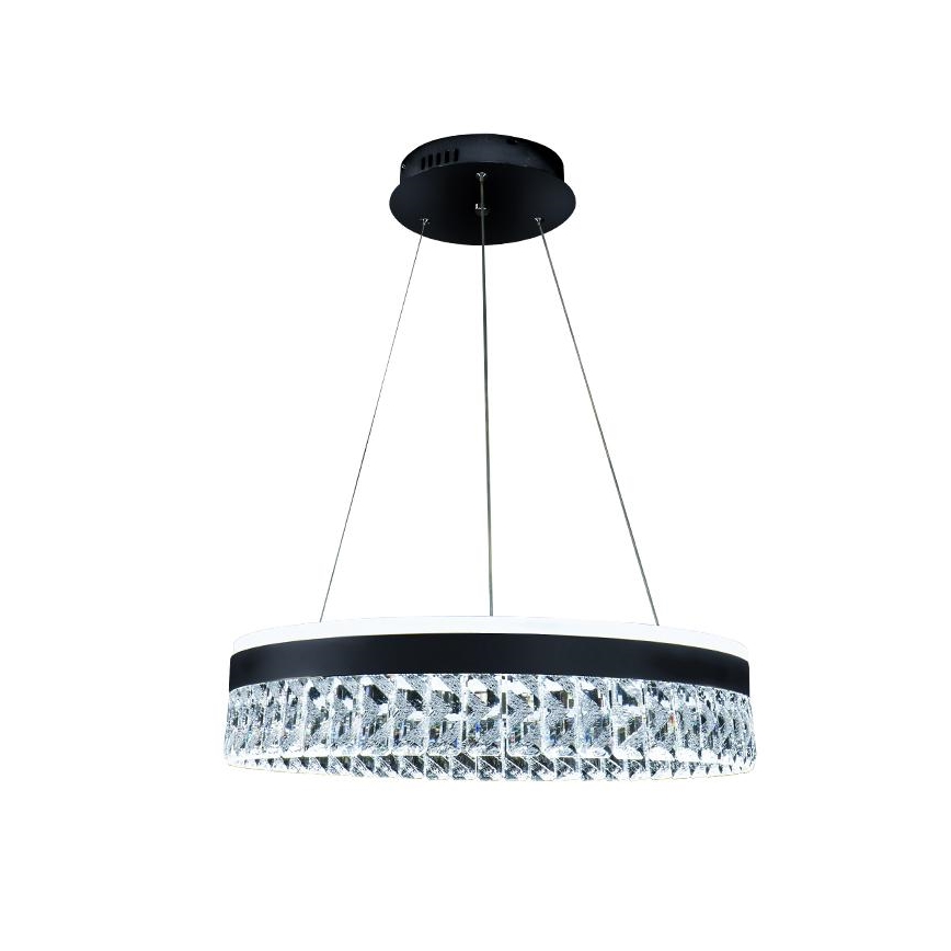 LED Dimmable crystal chandelier on a string LED/90W/230V 3000-6500K black + remote control