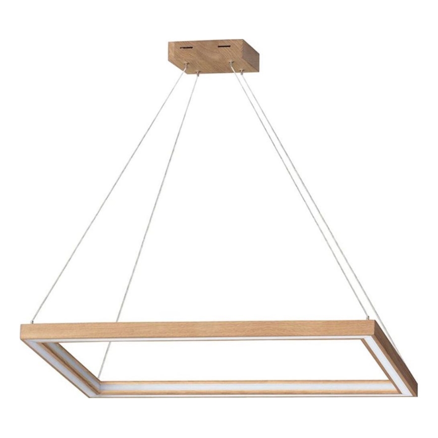 LED Dimmable chandelier on a string LEGNO 2xLED/33W/230V oak