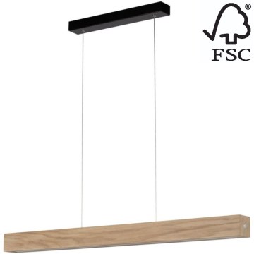 LED Dimmable chandelier on a string LEON 3xLED/18W/230V oak – FSC certified