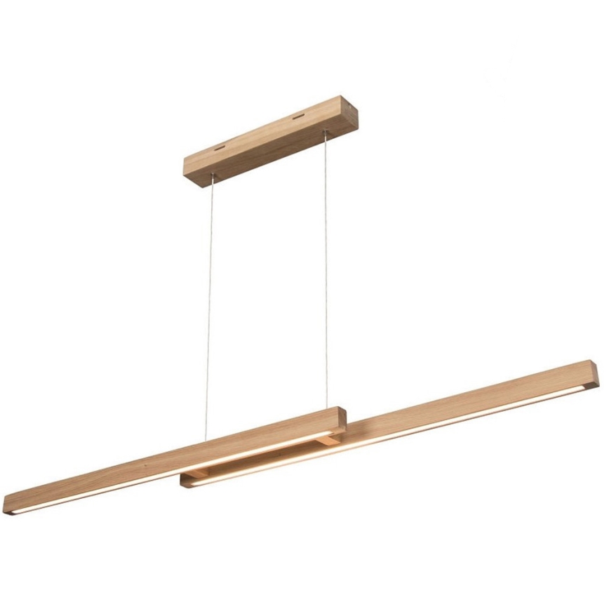 LED Dimmable chandelier on a string SMAL 2xLED/22,5W/230V oak