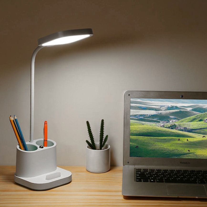 LED Dimmable charging table lamp with a holder and power bank LED/5W/5V 2400mAh