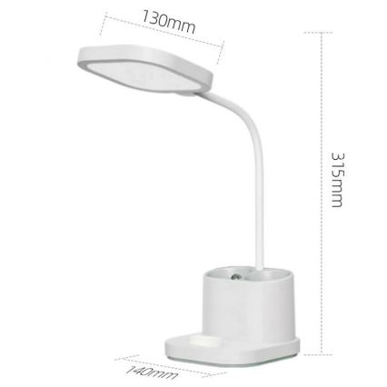 LED Dimmable charging table lamp with a holder and power bank LED/5W/5V 2400mAh