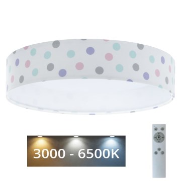 LED Dimmable children's ceiling light SMART GALAXY KIDS LED/24W/230V 3000-6500K dots colorful + remote control