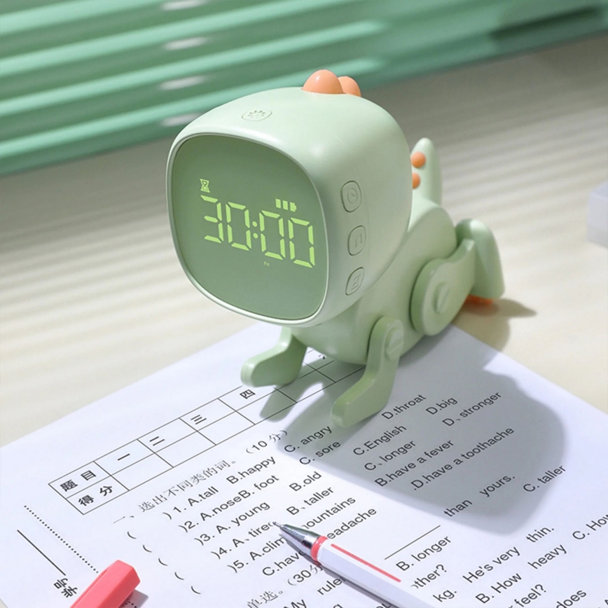 LED RGBW Dimmable children's night small lamp with alarm clock ROBOT LED/1W/5V 1200 mAh