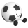 LED Dimmable children's touch lamp FOOTBALL LED/2W/5V USB 1200 mAh white/black