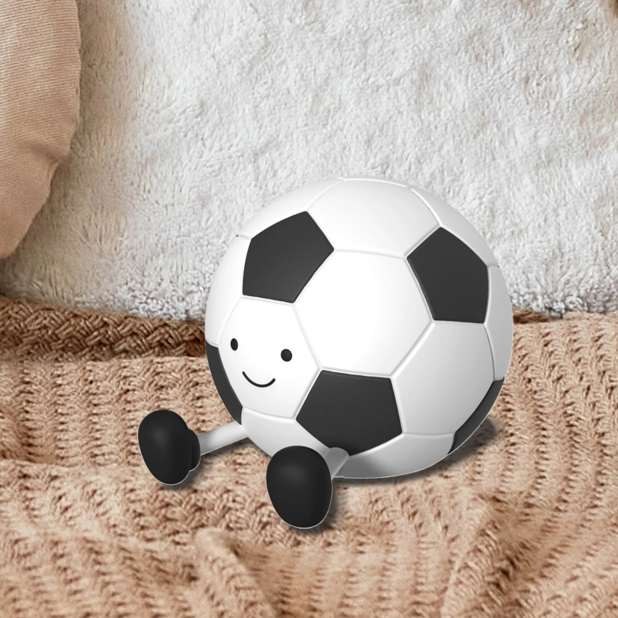 LED Dimmable children's touch lamp FOOTBALL LED/2W/5V USB 1200 mAh white/black