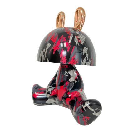 LED Dimmable children's touch small lamp FANCY LED/2,5W/3,7V 1200 mAh black/red