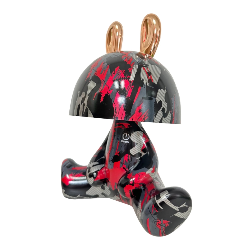 LED Dimmable children's touch small lamp FANCY LED/2,5W/3,7V 1200 mAh black/red