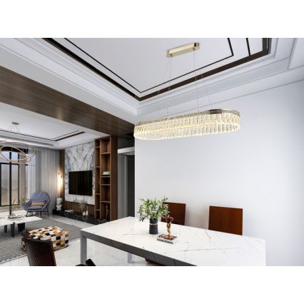 LED Dimmable Crystal Chandelier on Cable THALIA LED/50W/230V 3000–6000K + Remote Control