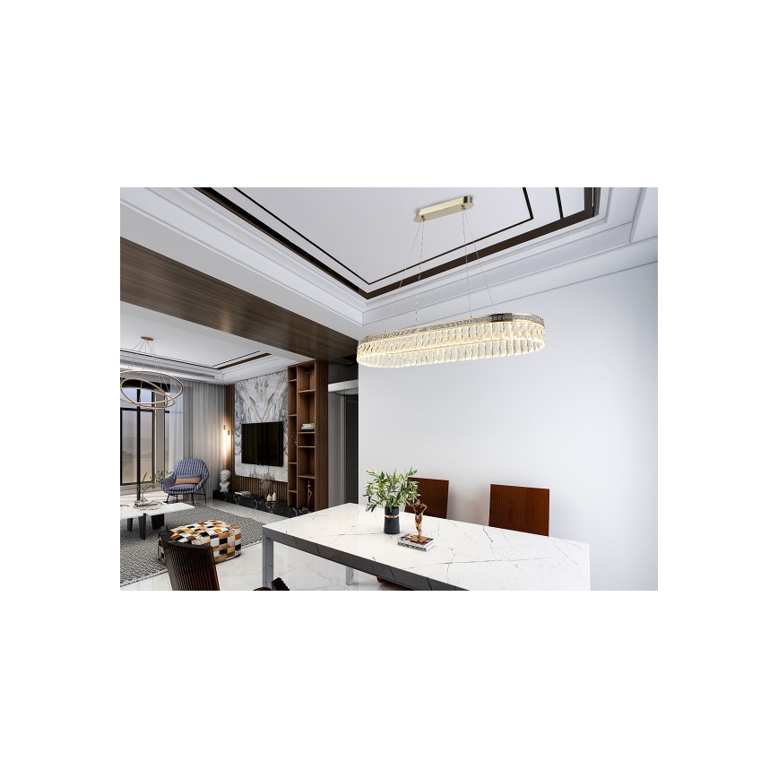 LED Dimmable Crystal Chandelier on Cable THALIA LED/50W/230V 3000–6000K + Remote Control