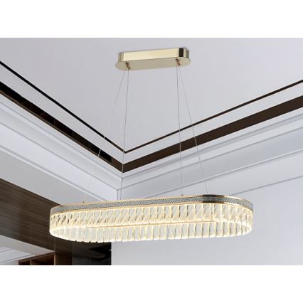 LED Dimmable Crystal Chandelier on Cable THALIA LED/50W/230V 3000–6000K + Remote Control