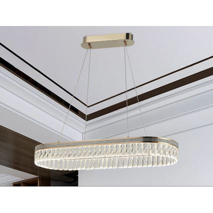 LED Dimmable Crystal Chandelier on Cable THALIA LED/50W/230V 3000–6000K + Remote Control