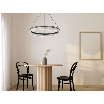 LED Dimmable Crystal Chandelier on Cable THALIA LED/55W/230V 3000-6000K Ø 80 cm + Remote Control