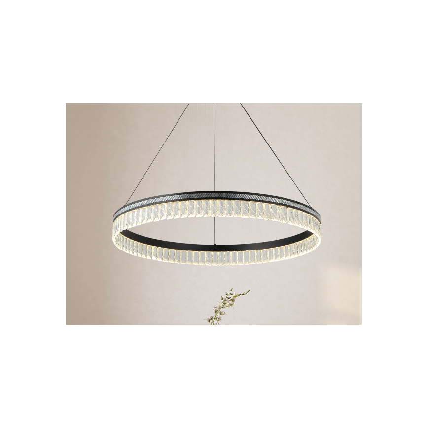 LED Dimmable Crystal Chandelier on Cable THALIA LED/55W/230V 3000-6000K Ø 80 cm + Remote Control