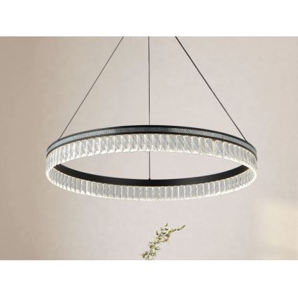 LED Dimmable Crystal Chandelier on Cable THALIA LED/55W/230V 3000-6000K Ø 80 cm + Remote Control
