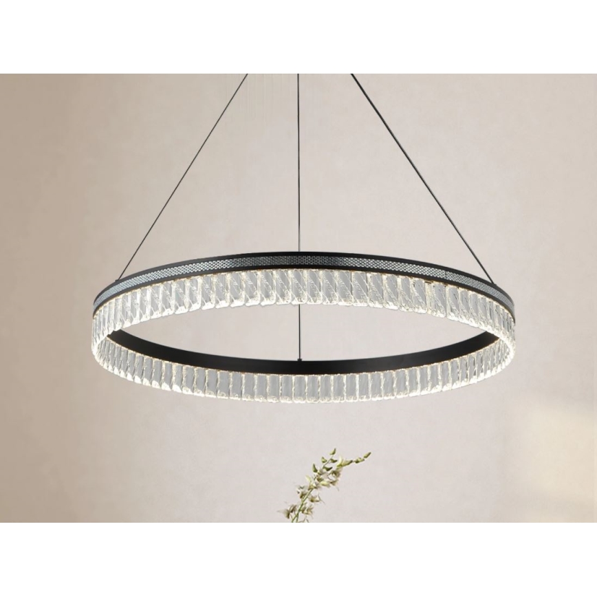 LED Dimmable Crystal Chandelier on Cable THALIA LED/55W/230V 3000-6000K Ø 80 cm + Remote Control