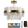 LED Dimmable crystal chandelier on a pole LED/80W/230V 3000-6500K gold + remote control