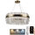 LED Dimmable crystal chandelier on a string LED/110W/230V 3000-6500K gold + remote control