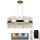 LED Dimmable crystal chandelier on a string LED/110W/230V 3000-6500K gold + remote control