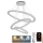 LED Dimmable crystal chandelier on a string LED/210W/230V 3000-6500K silver + remote control