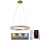 LED Dimmable crystal chandelier on a string LED/40W/230V 3000-6500K gold + remote control