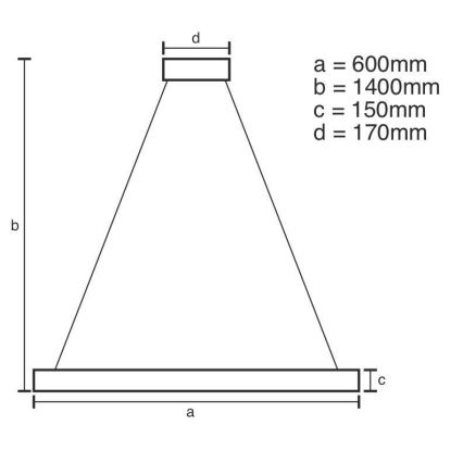 LED Dimmable crystal chandelier on a string LED/40W/230V 3000-6500K + remote control