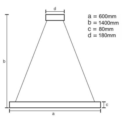 LED Dimmable crystal chandelier on a string LED/40W/230V 3000-6500K + remote control