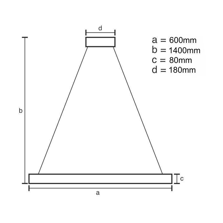 LED Dimmable crystal chandelier on a string LED/40W/230V 3000-6500K + remote control