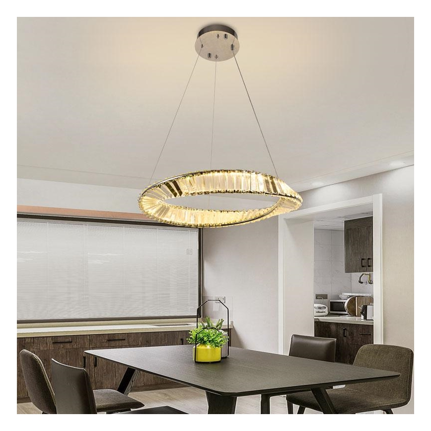 LED Dimmable crystal chandelier on a string LED/40W/230V 3000-6500K + remote control