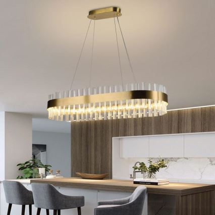 LED Dimmable crystal chandelier on a string LED/45W/230V 3000-6500K + remote control