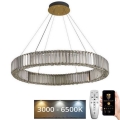 LED Dimmable crystal chandelier on a string LED/50W/230V 3000-6500K chrome/gold + remote control