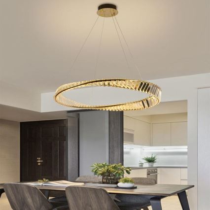 LED Dimmable crystal chandelier on a string LED/50W/230V 3000-6500K + remote control
