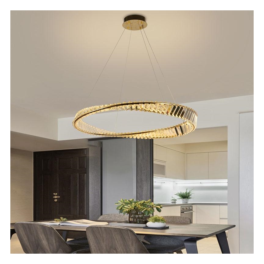 LED Dimmable crystal chandelier on a string LED/50W/230V 3000-6500K + remote control