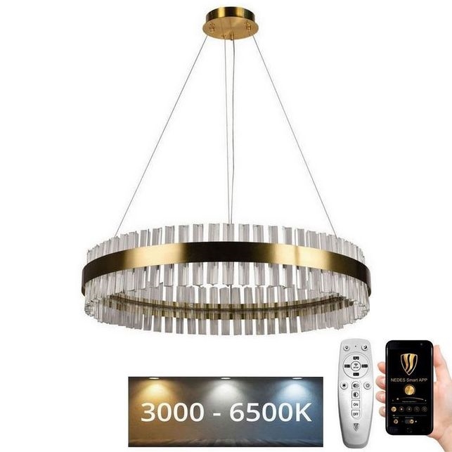 LED Dimmable crystal chandelier on a string LED/55W/230V 3000-6500K + remote control