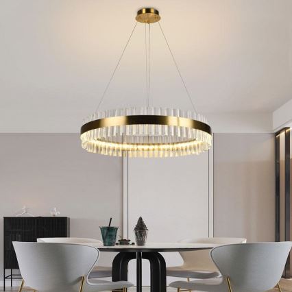 LED Dimmable crystal chandelier on a string LED/55W/230V 3000-6500K + remote control